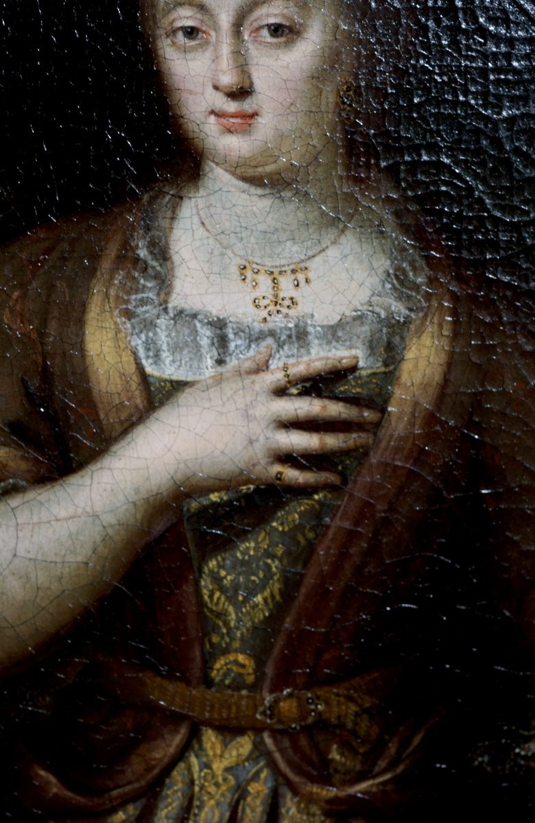 Gerard Wigmana (1673-1741) Ritratto di Dama Scuola Olandese del XVIII-photo-1