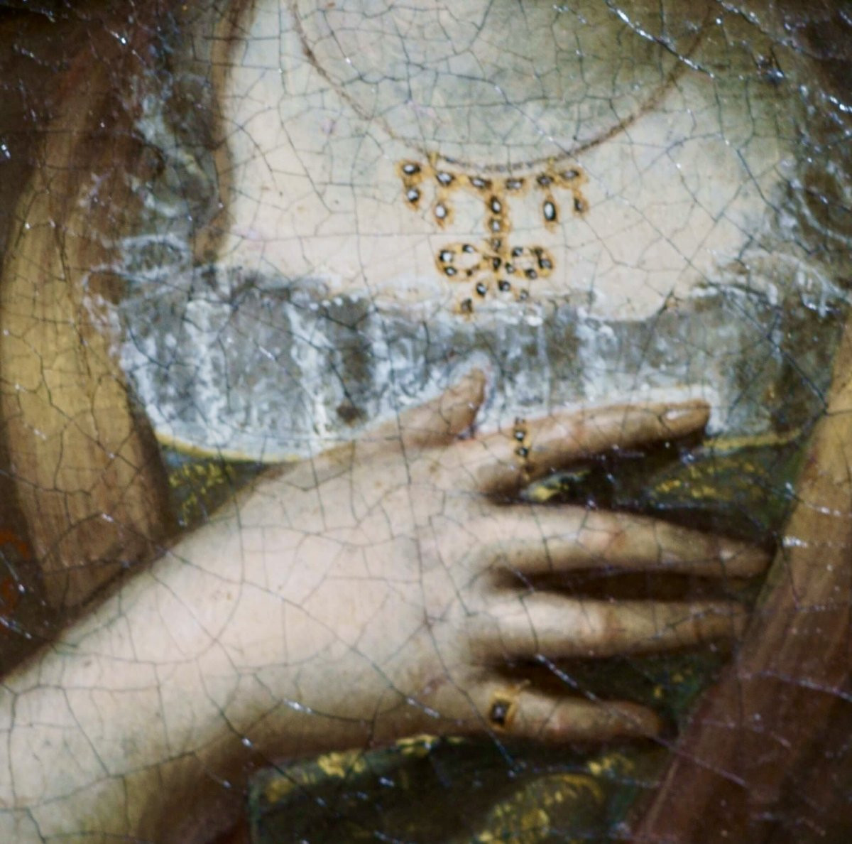 Gerard Wigmana (1673-1741) Ritratto di Dama Scuola Olandese del XVIII-photo-2