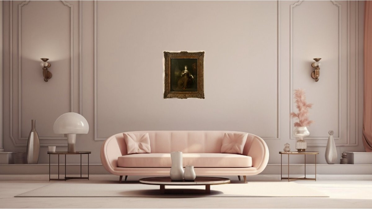 Gerard Wigmana (1673-1741) Ritratto di Dama Scuola Olandese del XVIII-photo-6