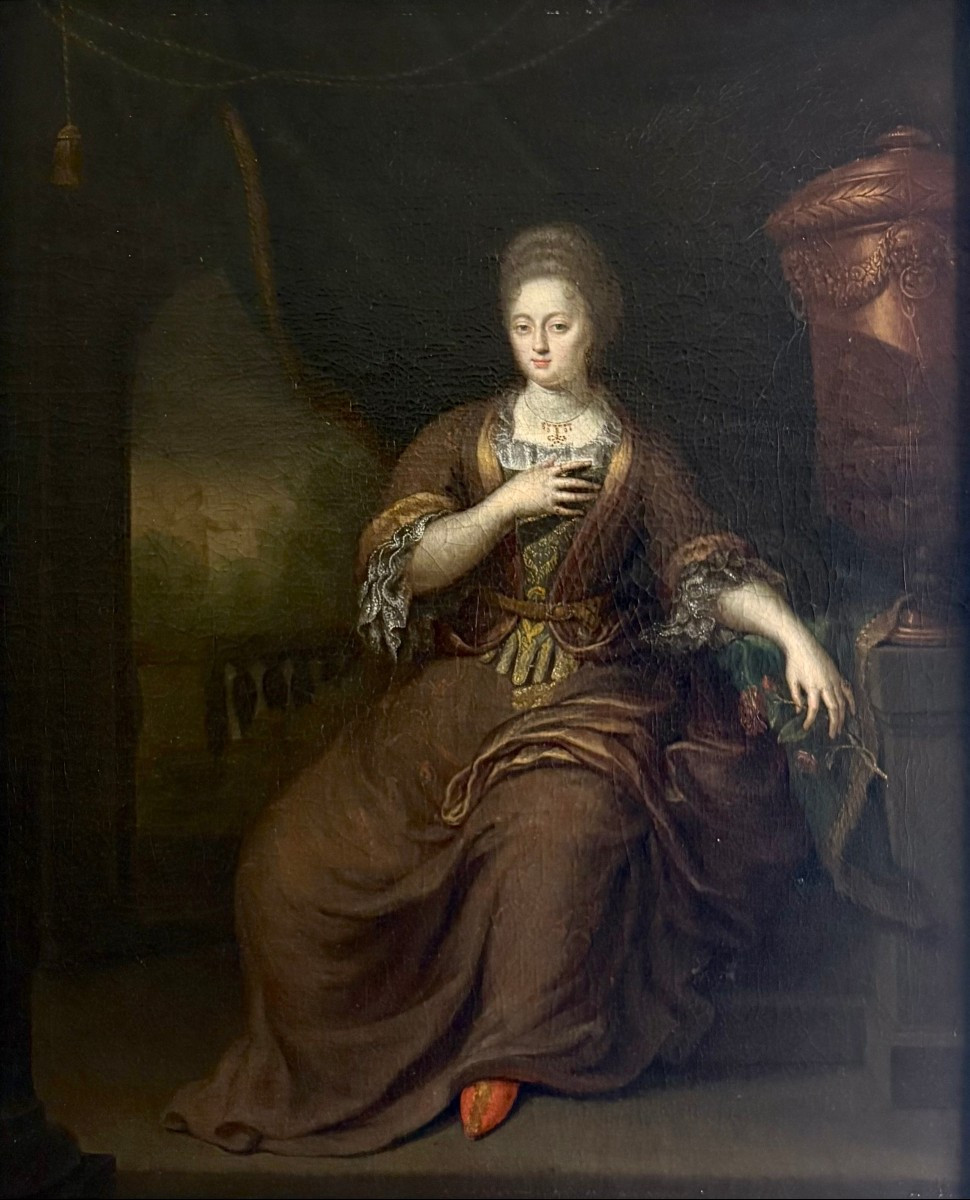 Gerard Wigmana (1673-1741) Ritratto di Dama Scuola Olandese del XVIII
