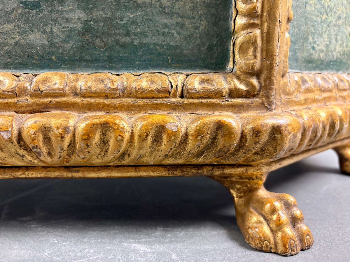 Cassone in Legno Laccato e Dorato Italia XVI secolo-photo-1