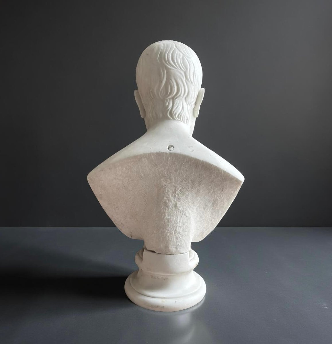 Busto Maschile Neoclassico in Marmo di Carrara inizi XIX secolo -photo-3
