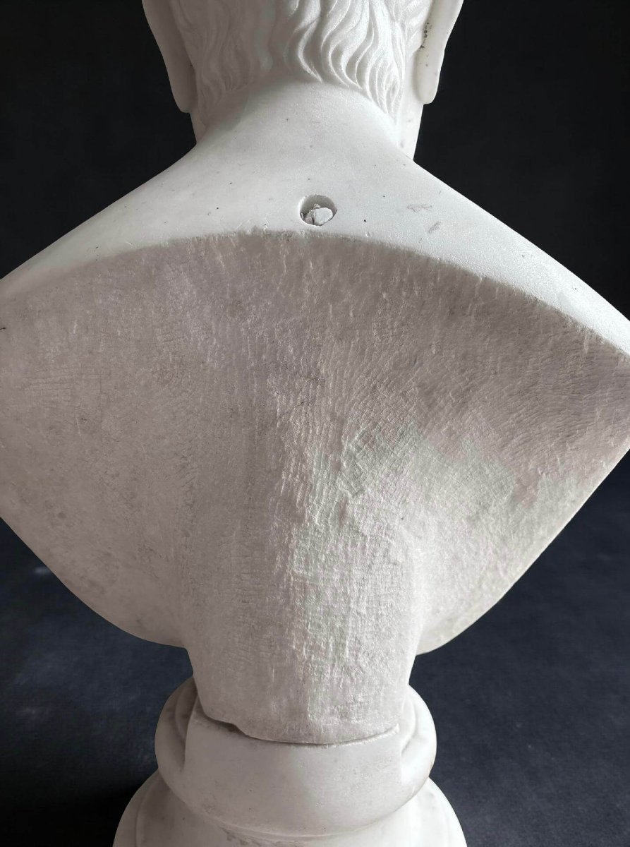 Busto Maschile Neoclassico in Marmo di Carrara inizi XIX secolo -photo-3