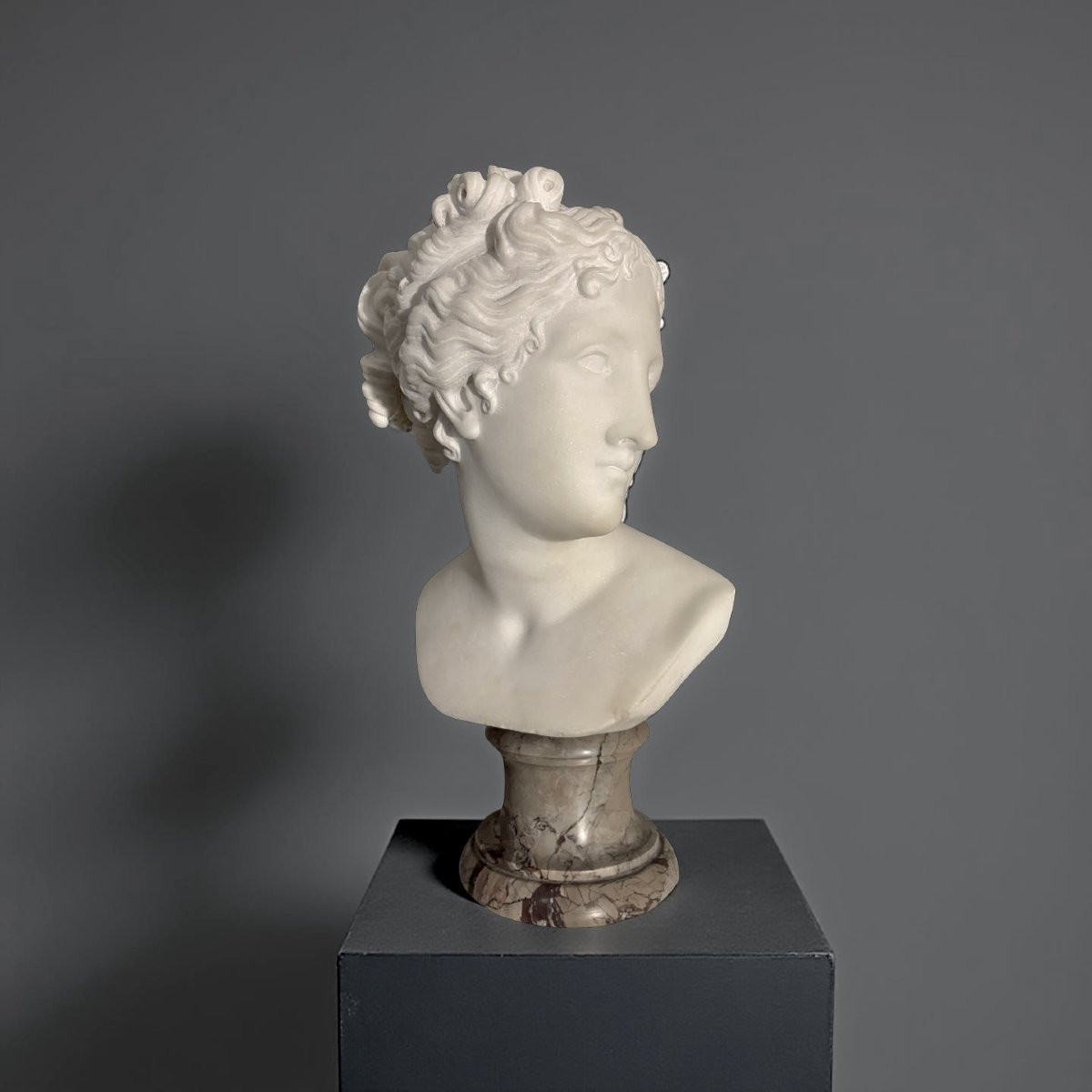 Antonio Frilli (1830-1902) Busto in Marmo della Venere Italica XIX secolo-photo-2