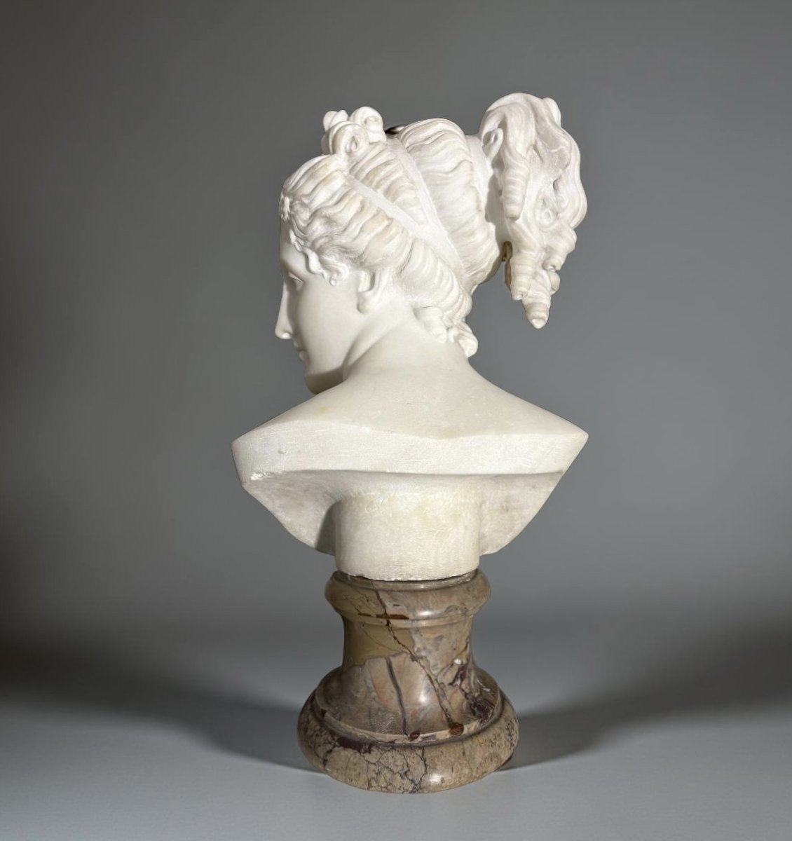 Antonio Frilli (1830-1902) Busto in Marmo della Venere Italica XIX secolo-photo-4