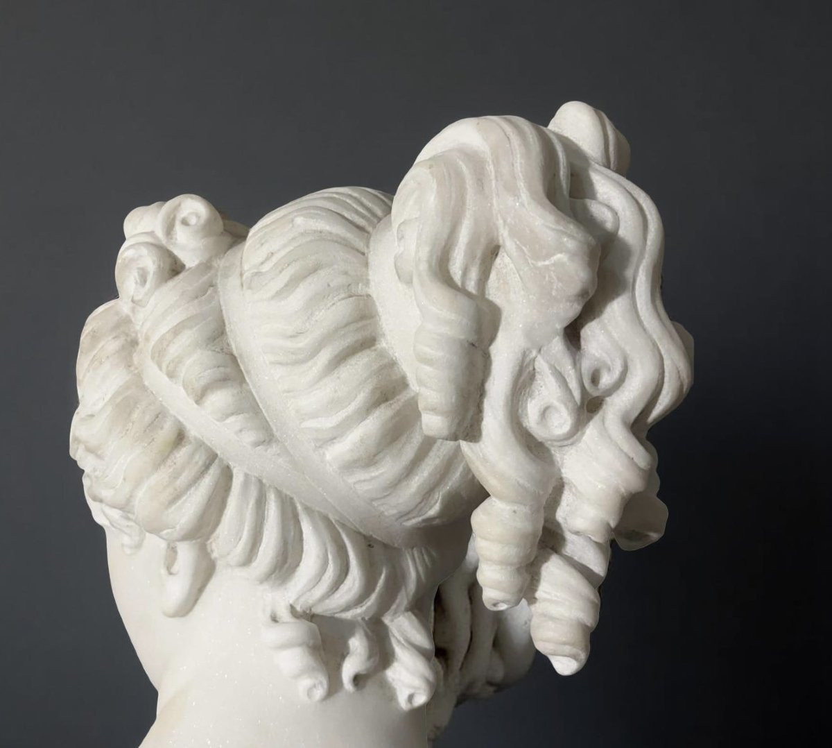 Antonio Frilli (1830-1902) Busto in Marmo della Venere Italica XIX secolo-photo-1