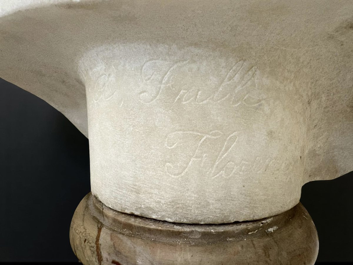 Antonio Frilli (1830-1902) Busto in Marmo della Venere Italica XIX secolo-photo-2