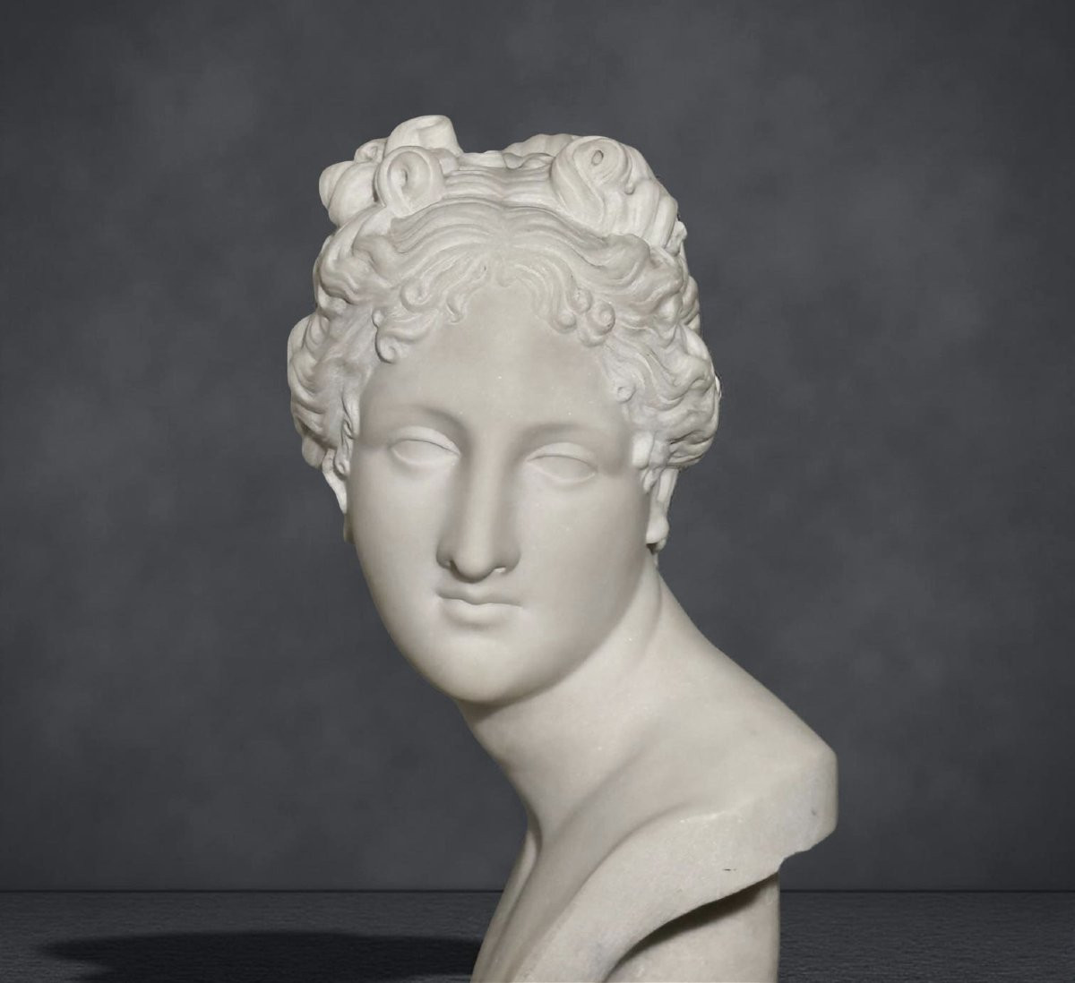 Antonio Frilli (1830-1902) Busto in Marmo della Venere Italica XIX secolo-photo-5