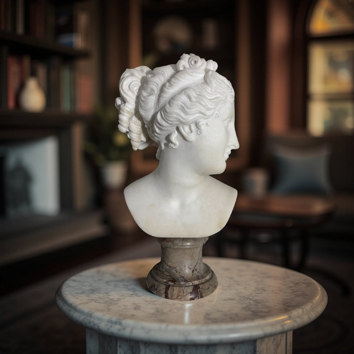 Antonio Frilli (1830-1902) Busto in Marmo della Venere Italica XIX secolo-photo-8