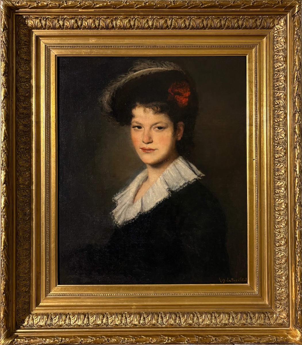 Hélène Le Roy d'Etiolles (1864-1939)  Scuola Francese del XIX  Ritratto di Giovane Donna