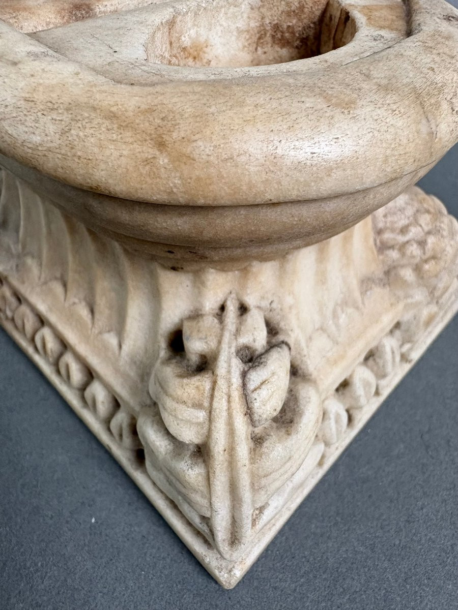 Calamaio in Marmo Souvenir del Grand Tour Roma fine XVIII secolo-photo-3