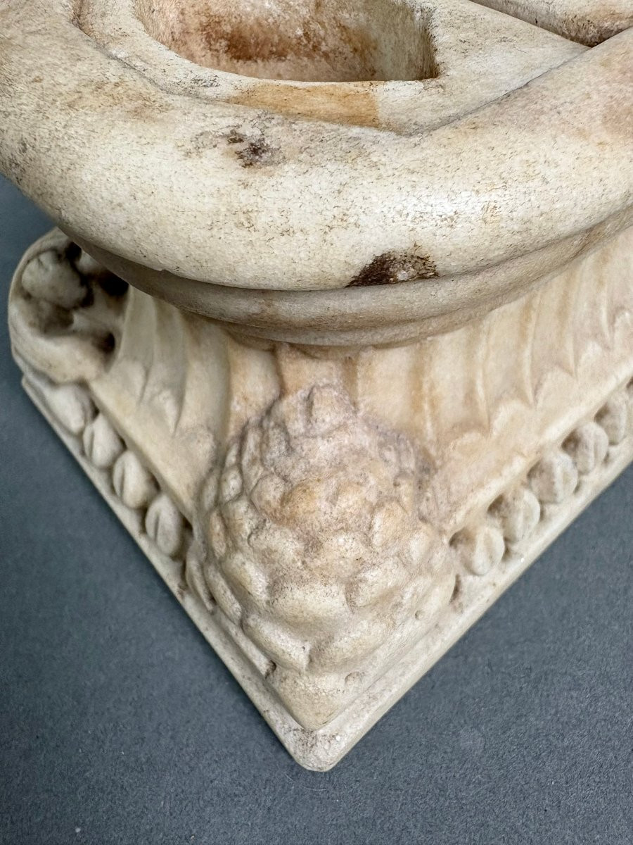 Calamaio in Marmo Souvenir del Grand Tour Roma fine XVIII secolo-photo-4