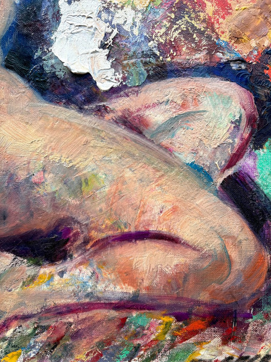 Robert Falcucci (1900-1989) Studio di Nudo Femminile Scuola Francese del XX-photo-2