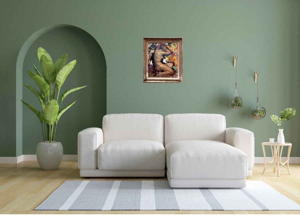 Robert Falcucci (1900-1989) Studio di Nudo Femminile Scuola Francese del XX-photo-6