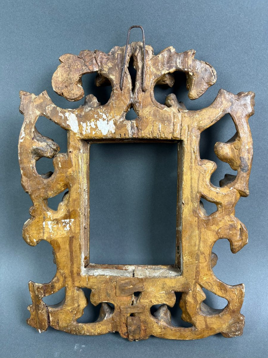 Cornice da collezione Barocca Legno Dorato Emilia XVII secolo-photo-4