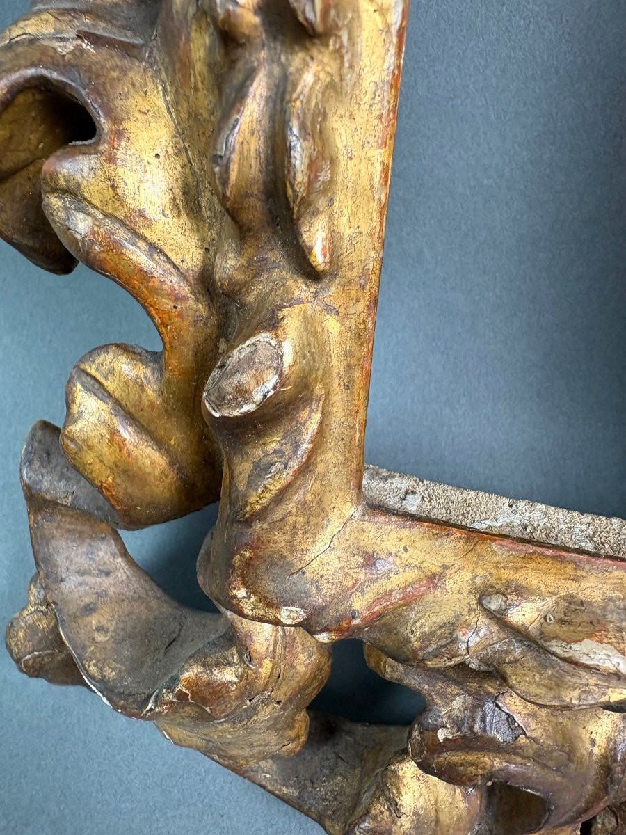 Cornice da collezione Barocca Legno Dorato Emilia XVII secolo-photo-3