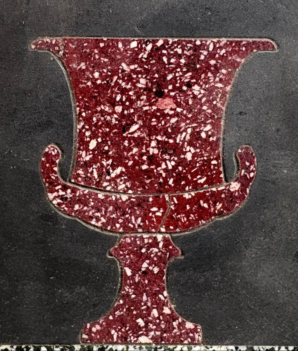 Placca Grand Tour Commesso di Marmi Vaso Mediceo XIX secolo-photo-2