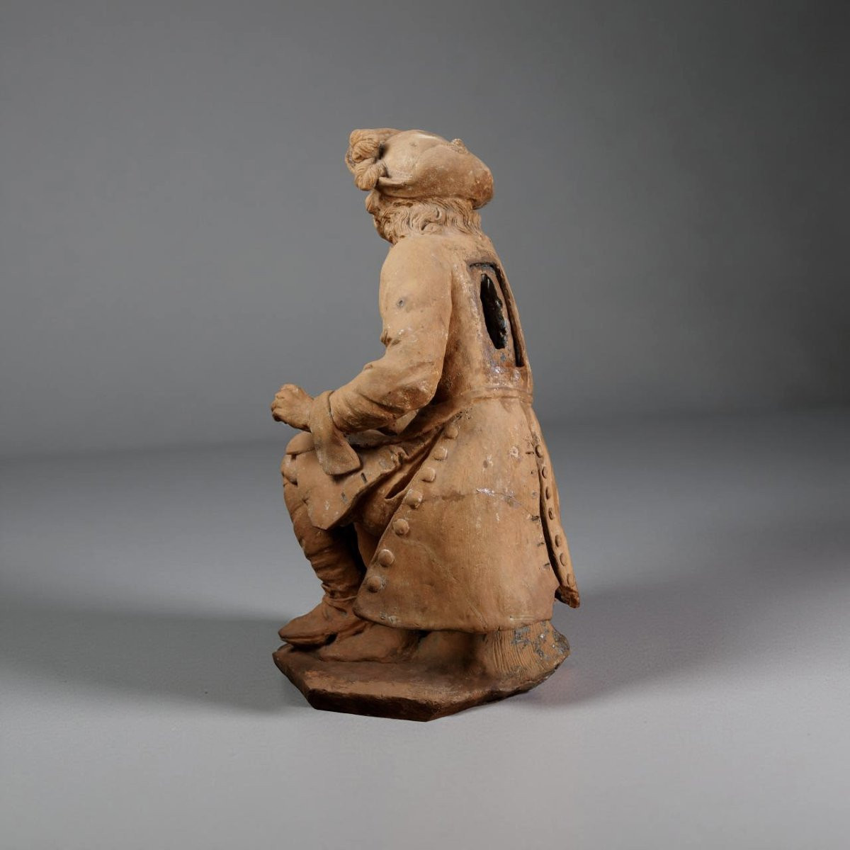 Coppia di Sculture in Terracotta Francia XVII secolo-photo-8
