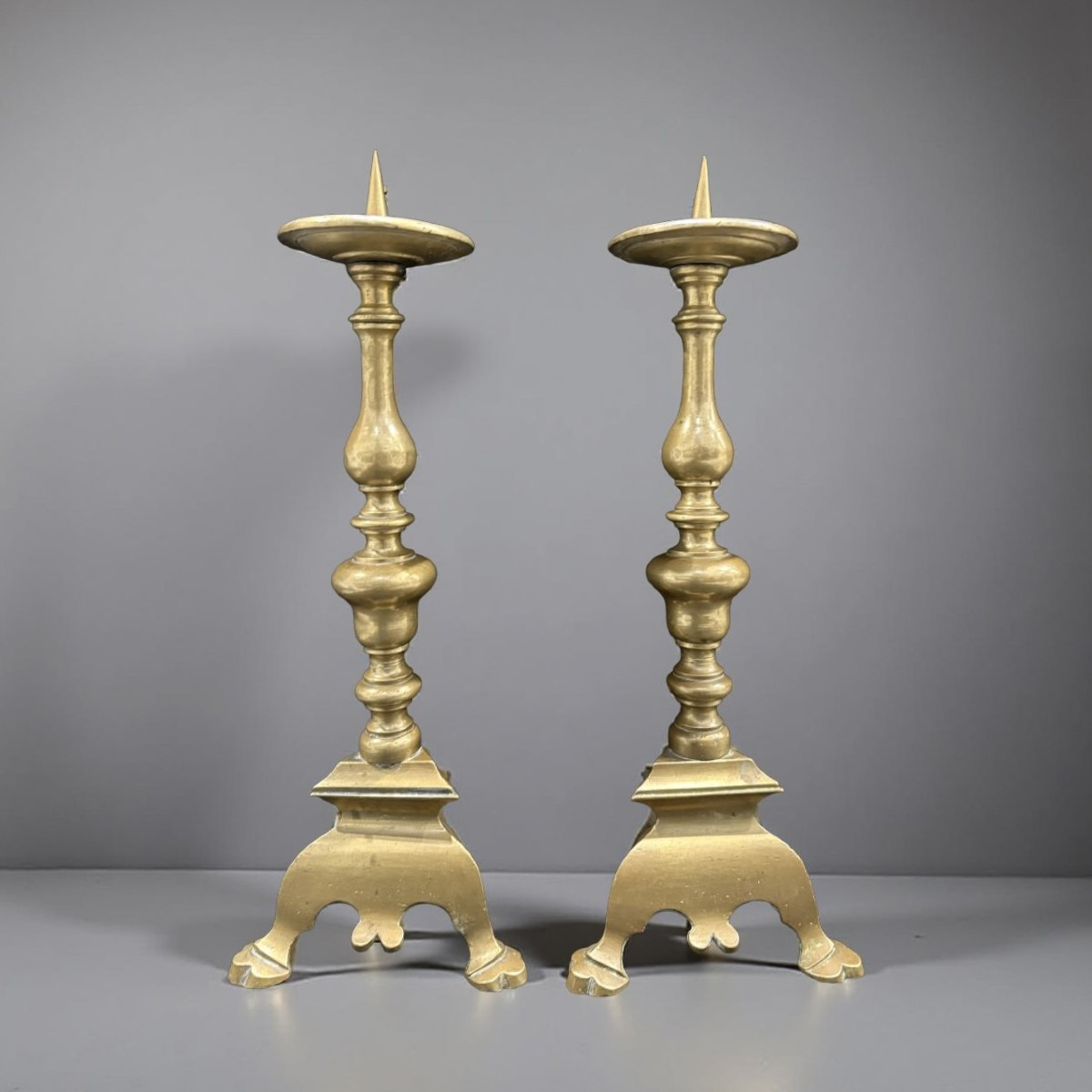 Coppia di Candelieri in Bronzo Italia XVIII secolo