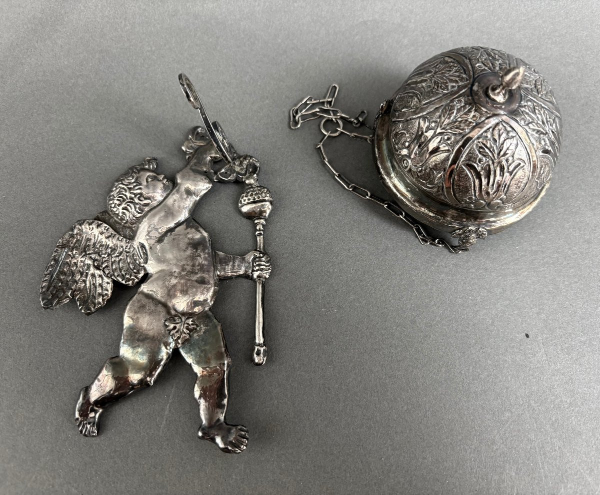 Acquasantiera in Argento Italia fine XVIII secolo-photo-1