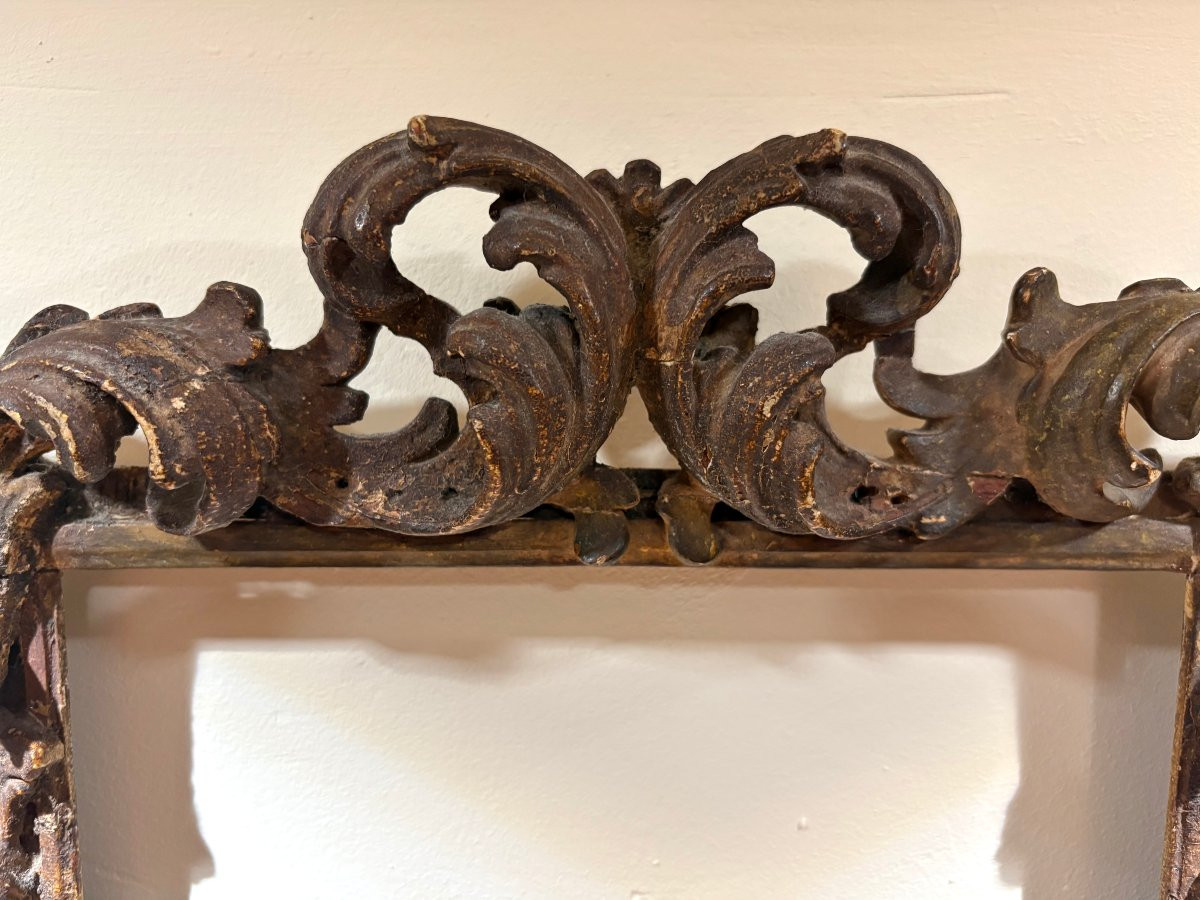Cornice da Collezione Barocca Legno Laccato XVII secolo-photo-1