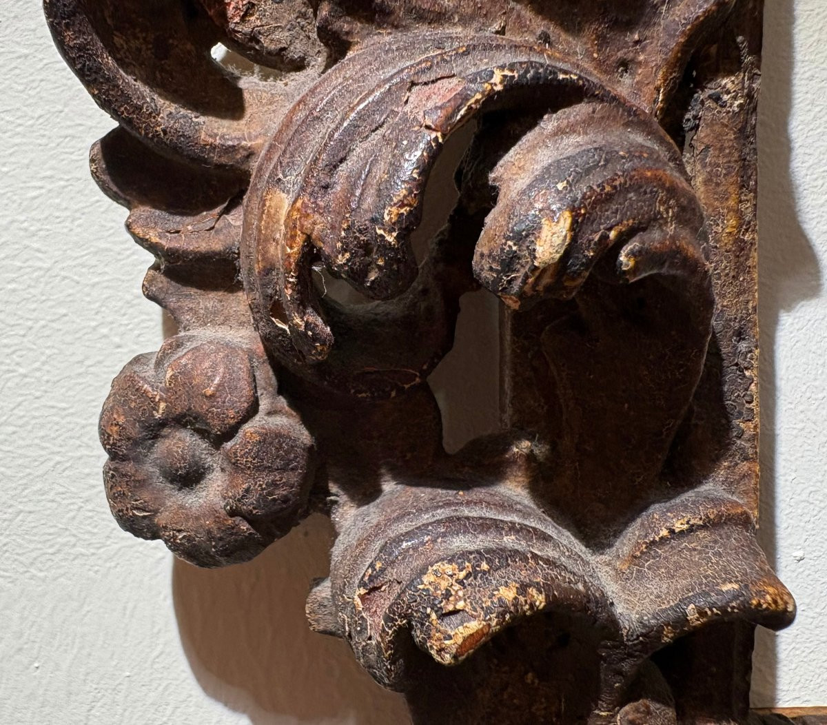 Cornice da Collezione Barocca Legno Laccato XVII secolo-photo-2