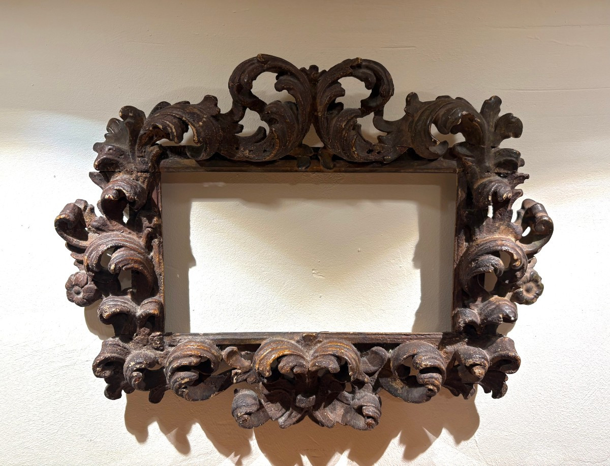 Cornice da Collezione Barocca Legno Laccato XVII secolo