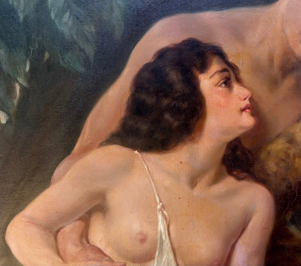 Médard Tytgat (1871-1948) "Cefalo e Procri" Grande Dipinto Mitologico-photo-4