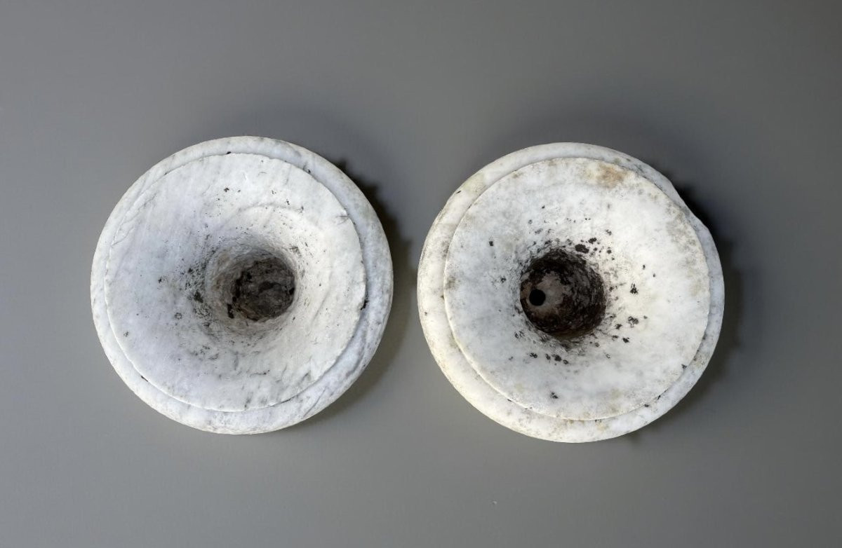 Coppia di Vasi Medicei in Marmo di Carrara, XVII secolo-photo-6