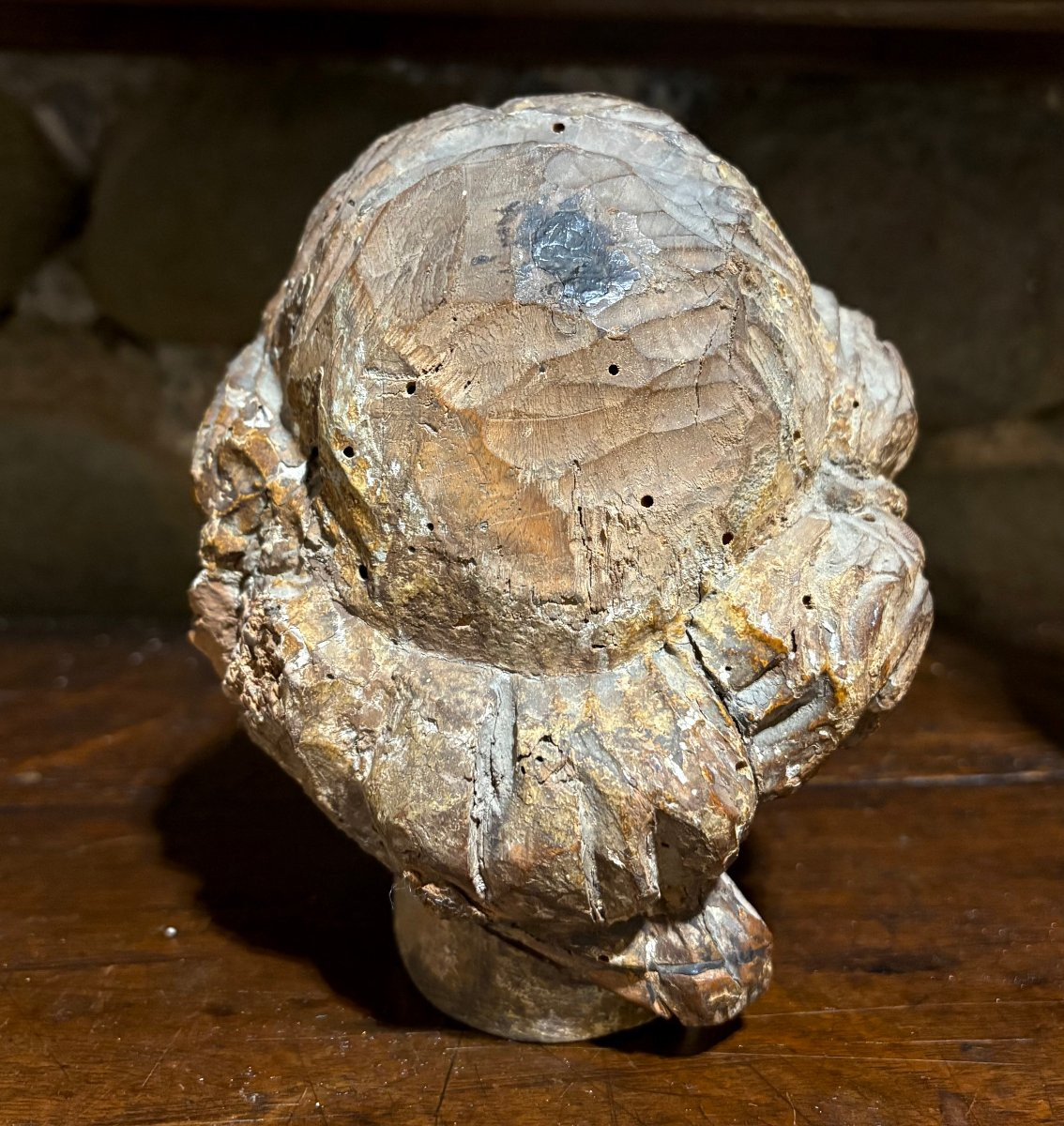 Testa Femminile Scultura in Quercia Francia seconda metà del XVI secolo-photo-2