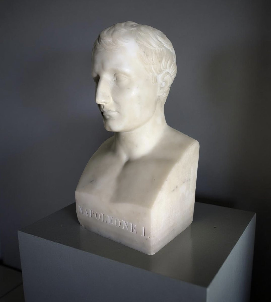 Busto in Marmo di Napoleone I in Erma, XIX secolo-photo-3