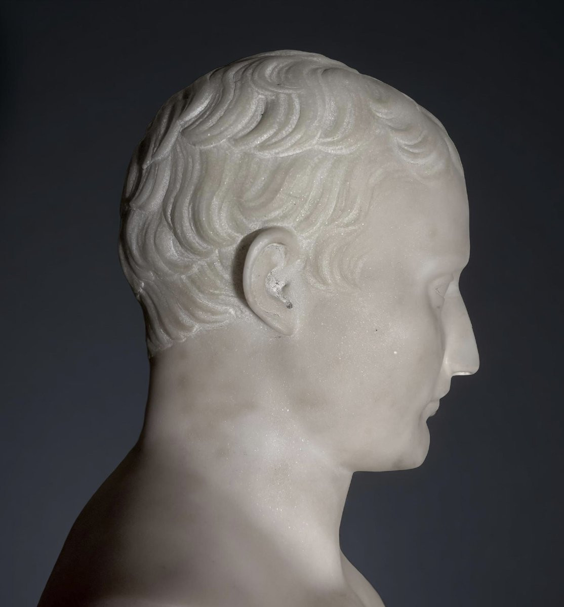 Busto in Marmo di Napoleone I in Erma, XIX secolo-photo-1