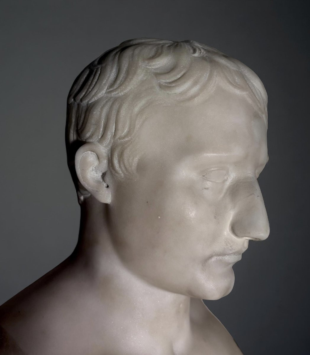 Busto in Marmo di Napoleone I in Erma, XIX secolo-photo-5