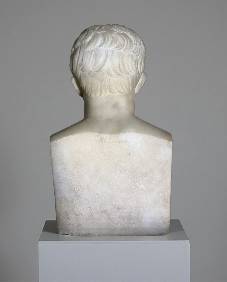 Busto in Marmo di Napoleone I in Erma, XIX secolo-photo-6