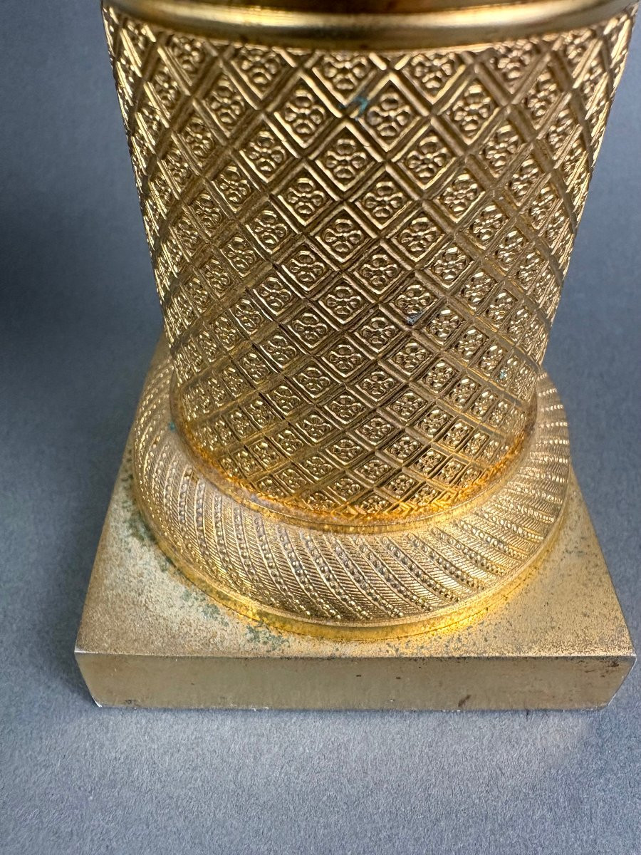 Coppia di Vasche Coppe in Bronzo Dorato epoca Impero circa 1810-photo-2