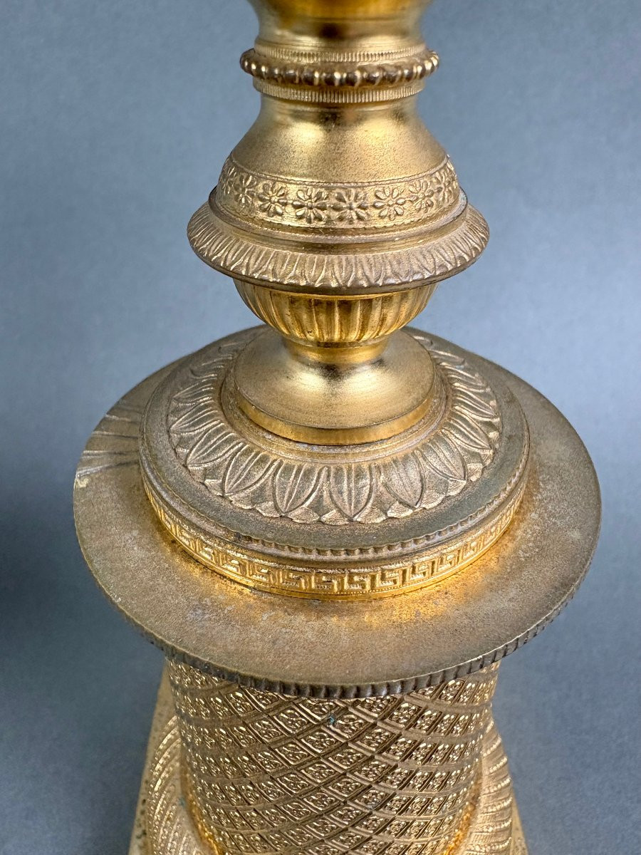 Coppia di Vasche Coppe in Bronzo Dorato epoca Impero circa 1810-photo-3