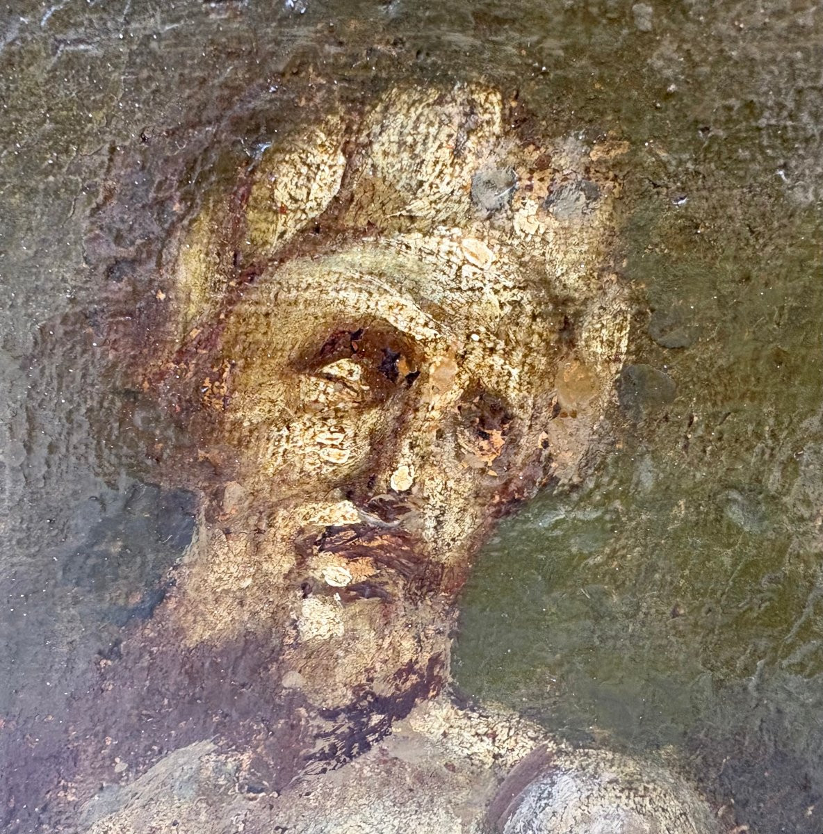 Grande Tela in Grisaglia Scena di tritoni e Nereidi Italia XVIII secolo-photo-8