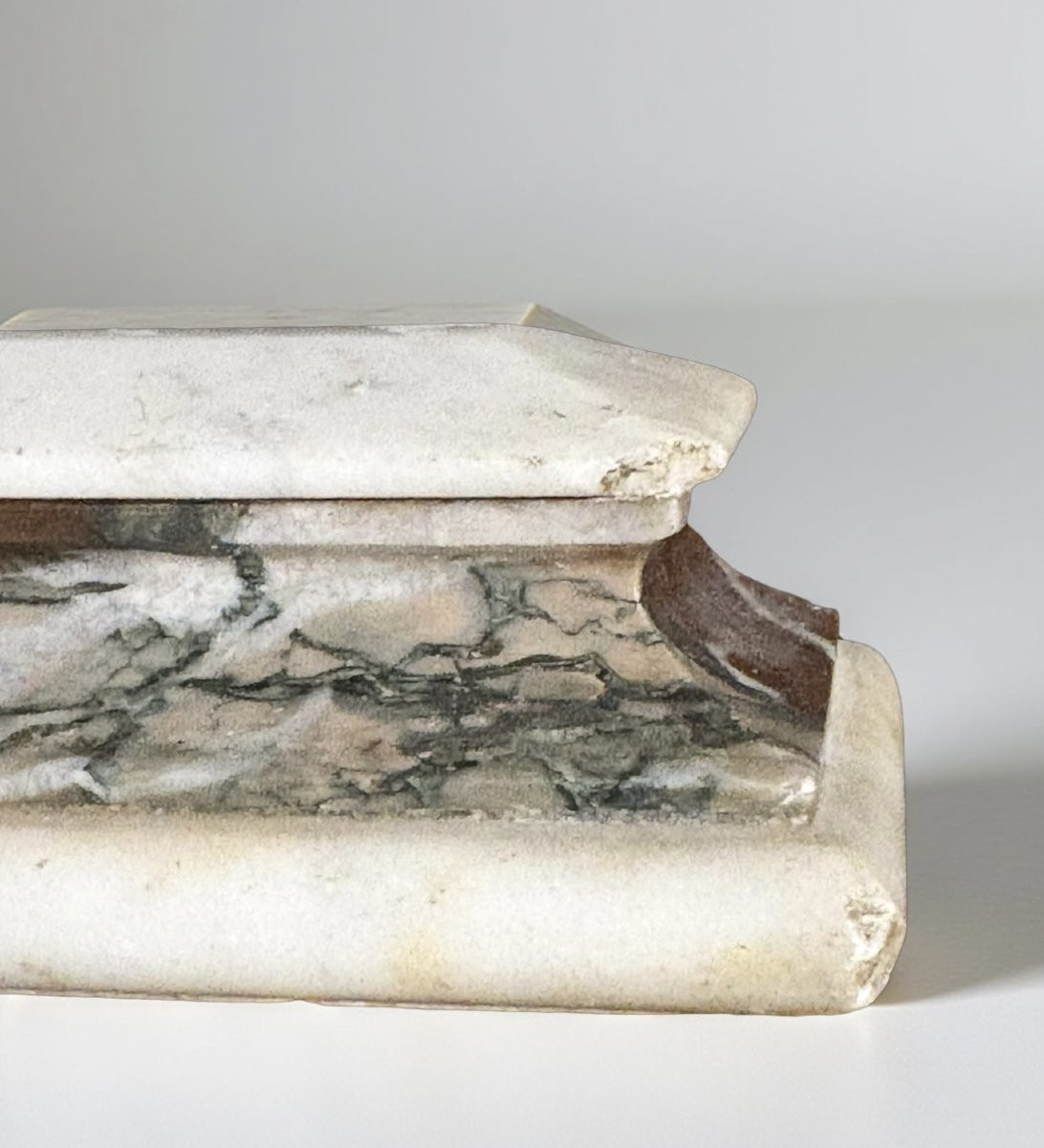 Calamaio Grand Tour in marmo a Sarcofago inizio XIX secolo-photo-5