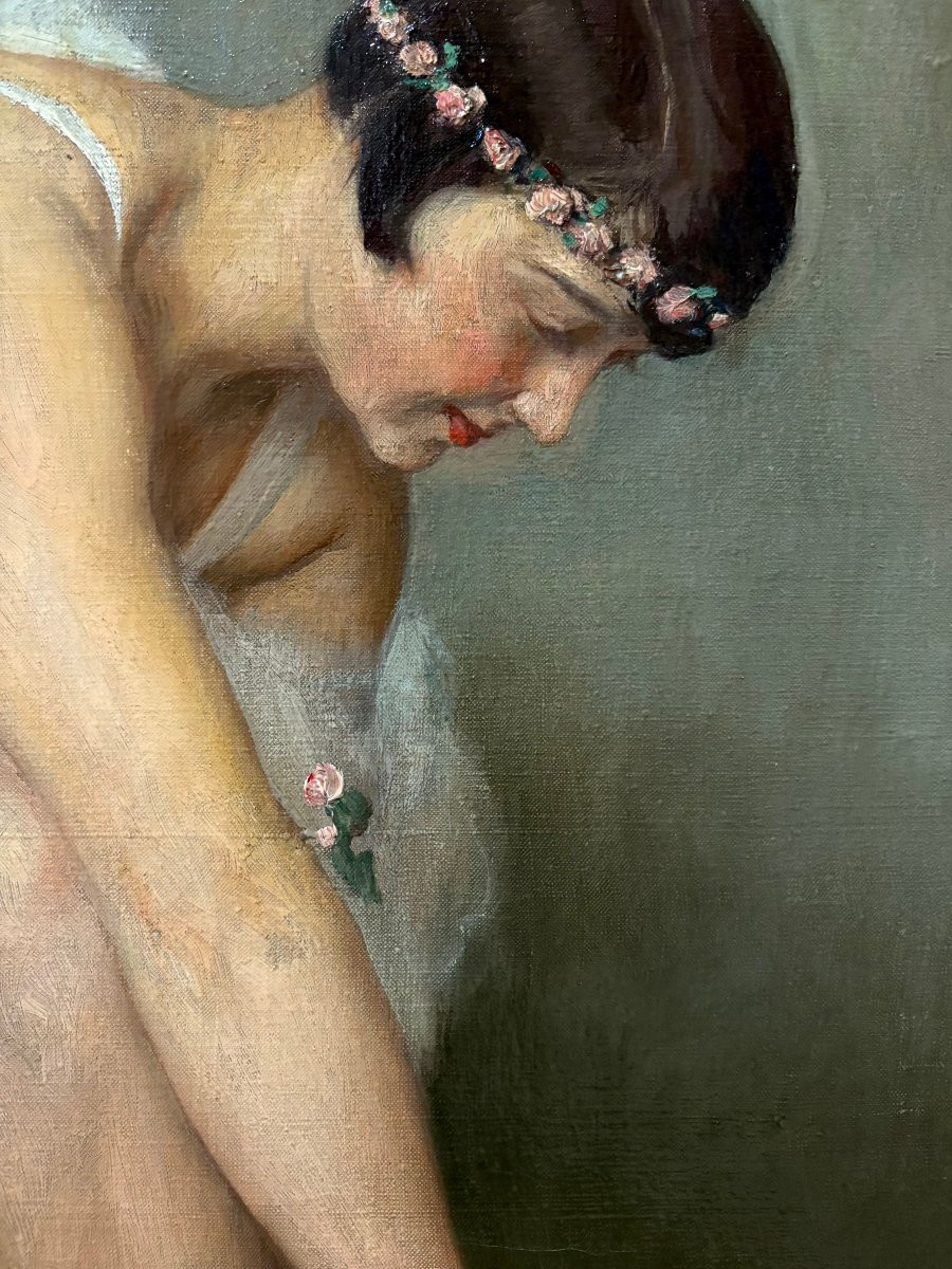 Auguste LEROUX (1871-1954) Ballerina dell'Opera Ritratto-photo-1