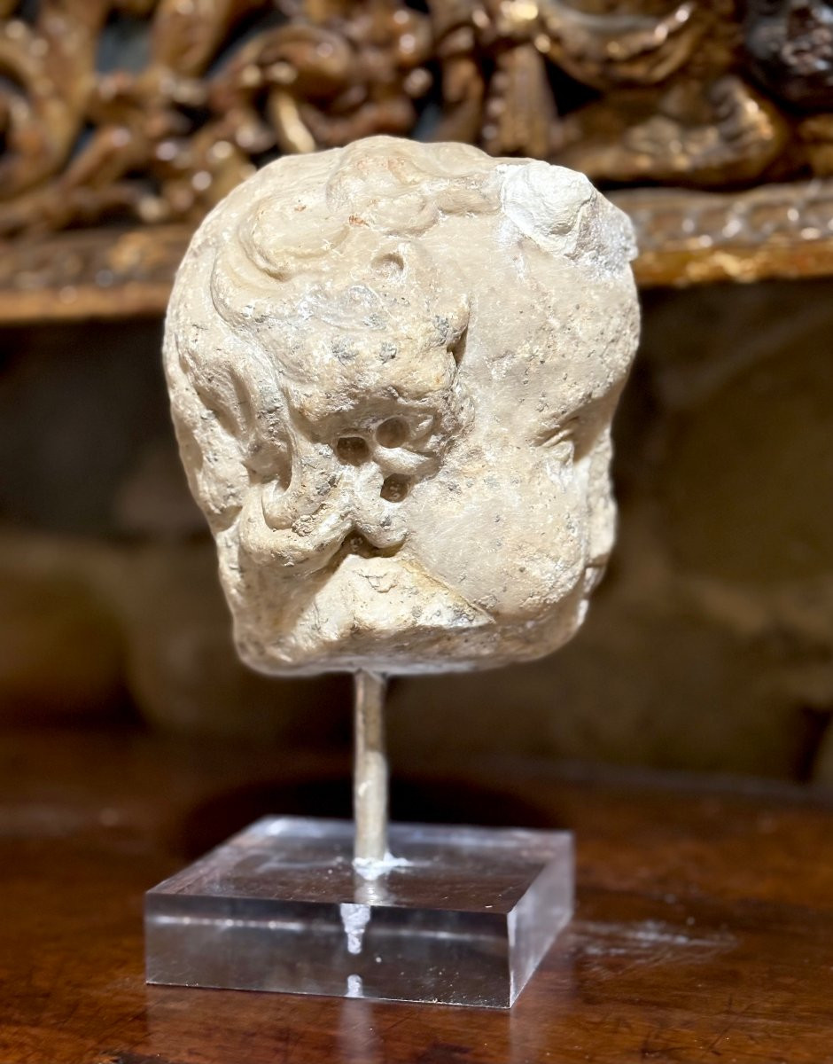 Testa in Marmo Barocca Roma XVII secolo-photo-6