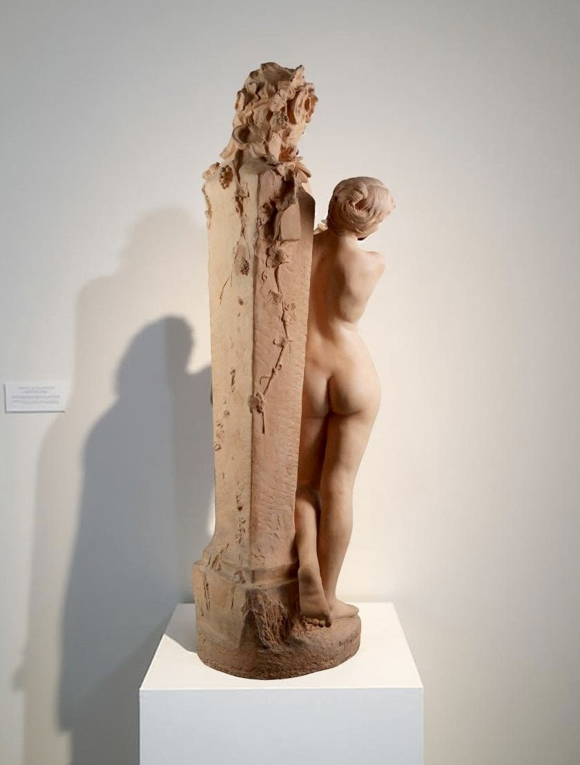 DOMIEN VAN DEN BOSSCHE (1854-1906) Grande Gruppo in Terracotta Art Nouveau-photo-2