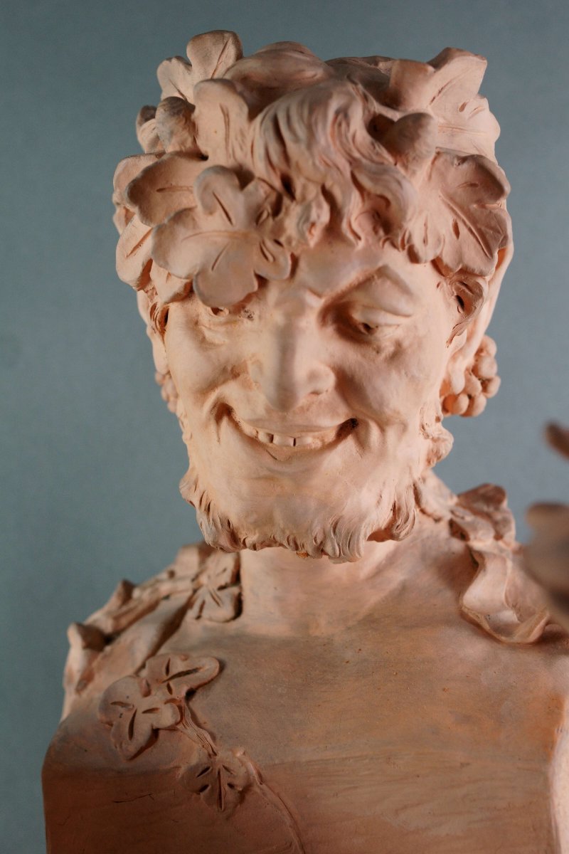 DOMIEN VAN DEN BOSSCHE (1854-1906) Grande Gruppo in Terracotta Art Nouveau-photo-2