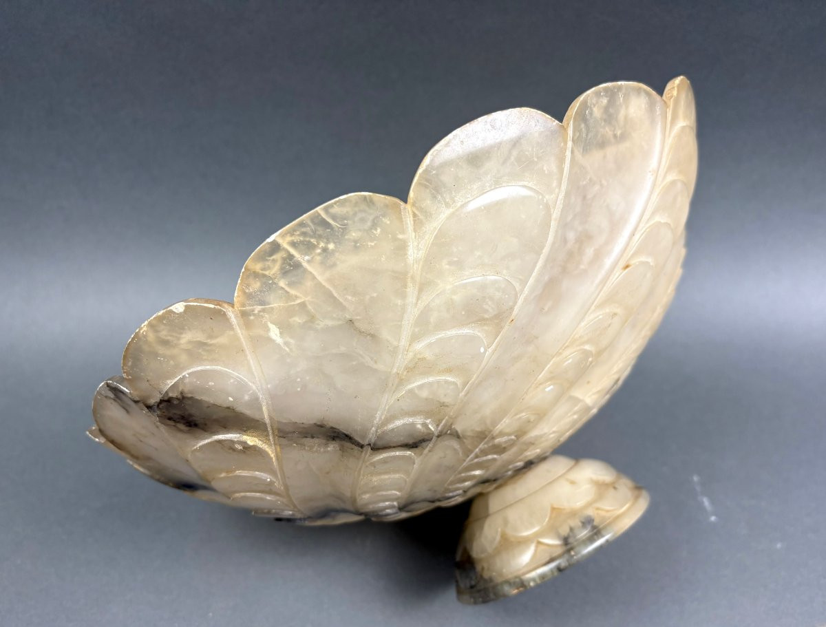 Grande Coppa Centrotavola in Alabastro di Volterra XIX-photo-1