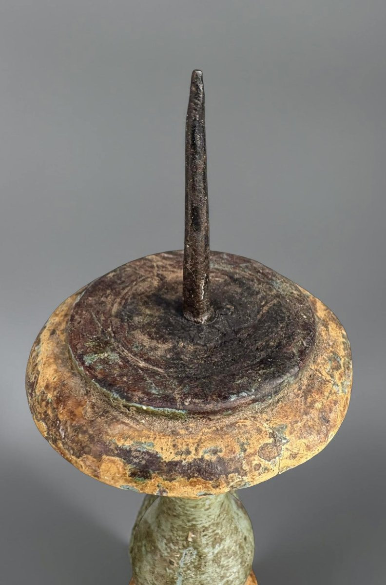 Coppia di Candelieri in Legno Laccato Italia XVIII secolo-photo-3