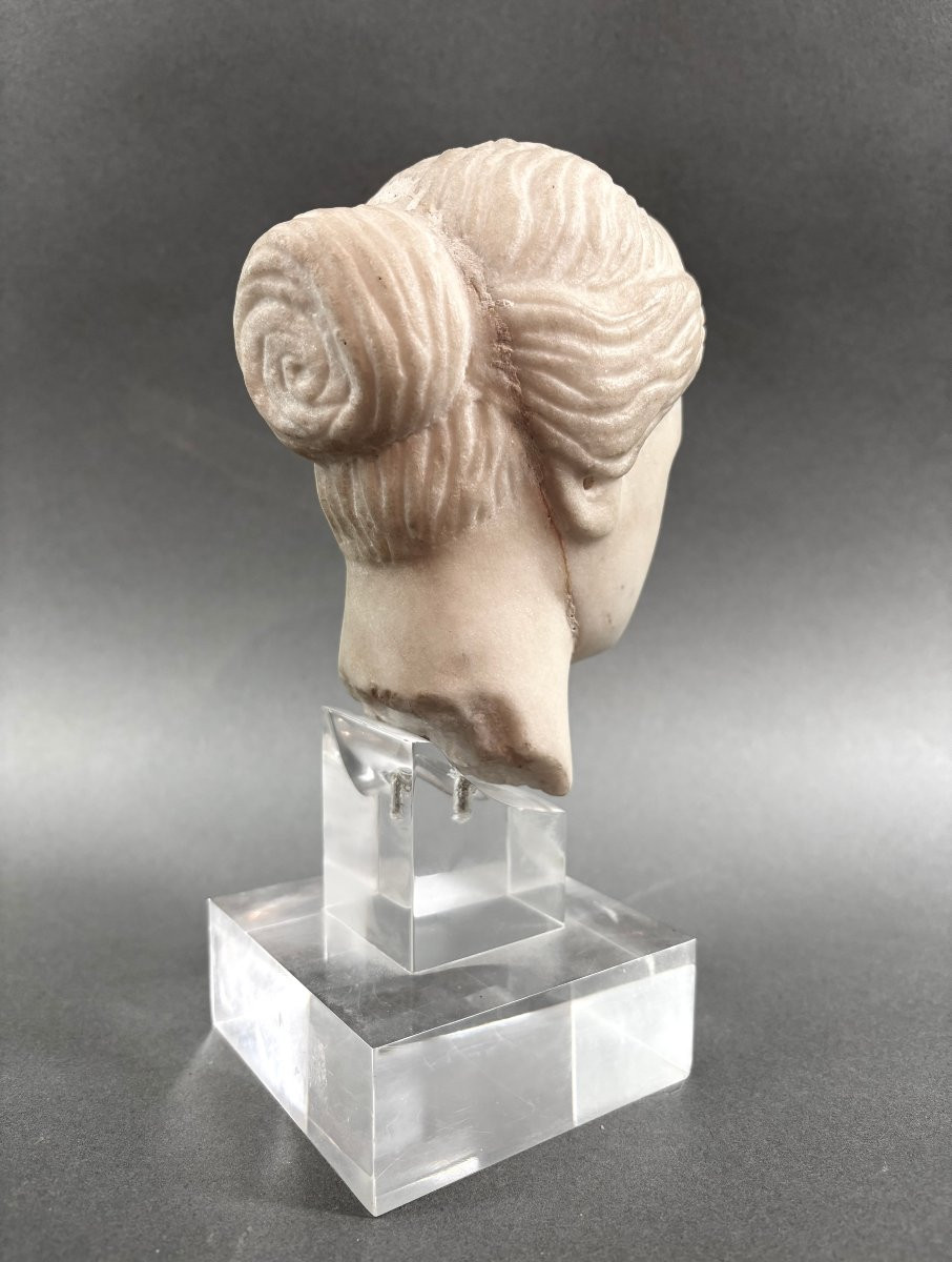 Testa Neoclassica in Marmo Italia XVIII secolo-photo-3