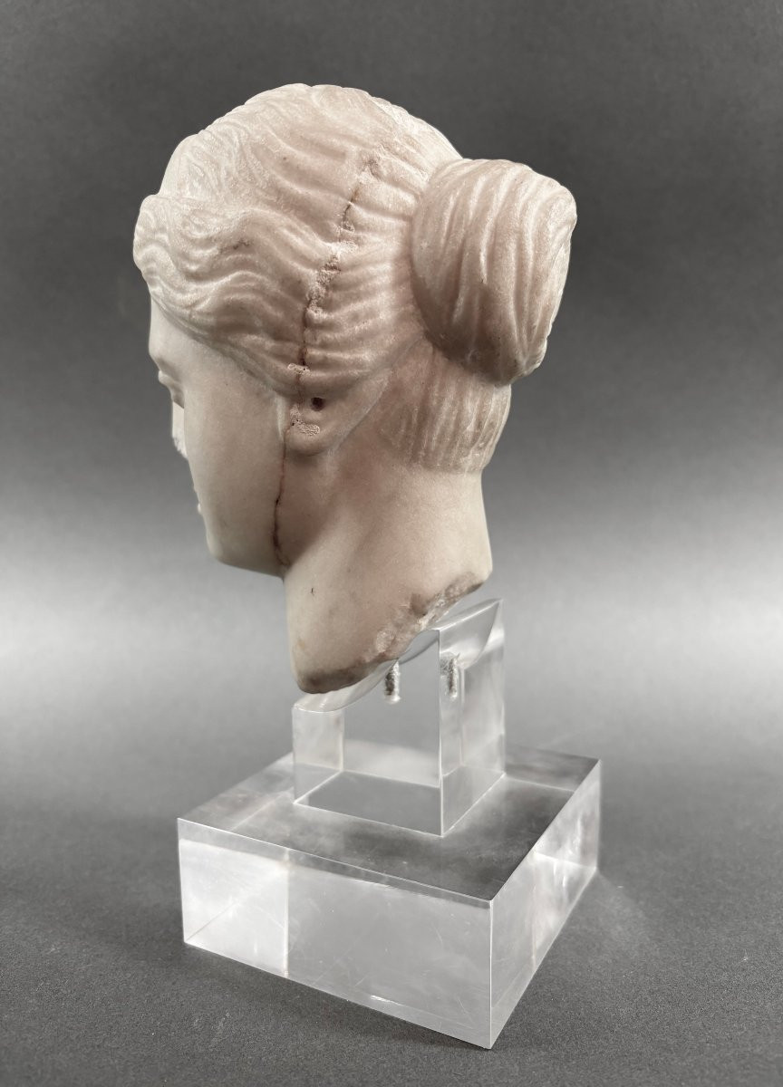 Testa Neoclassica in Marmo Italia XVIII secolo-photo-4