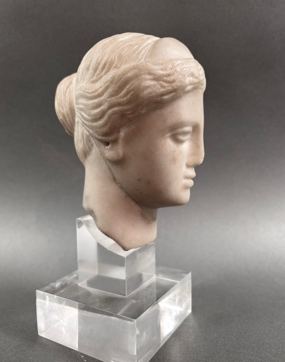 Testa Neoclassica in Marmo Italia XVIII secolo