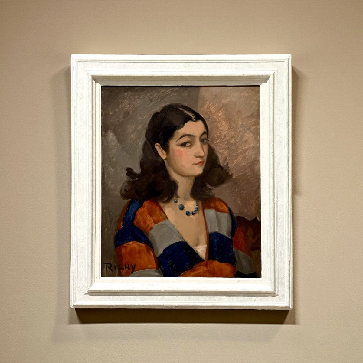 Alfred RIGNY (1888-1955) "Chiquita" Ritratto di Ragazza Modernismo Francese inizio XX-photo-2