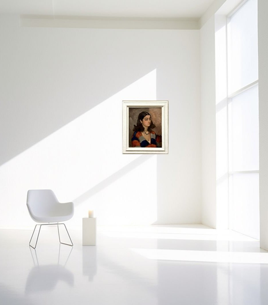 Alfred RIGNY (1888-1955) "Chiquita" Ritratto di Ragazza Modernismo Francese inizio XX-photo-1