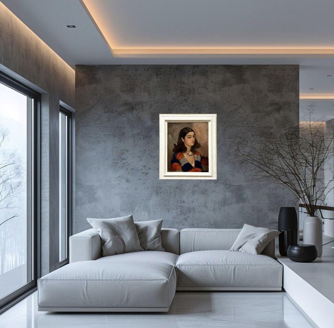 Alfred RIGNY (1888-1955) "Chiquita" Ritratto di Ragazza Modernismo Francese inizio XX-photo-2